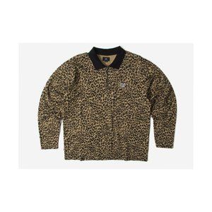 Obey Polo Sweater Leopard Print, 3/4 Zip